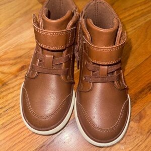 Kids Brown High-Top Sneakers